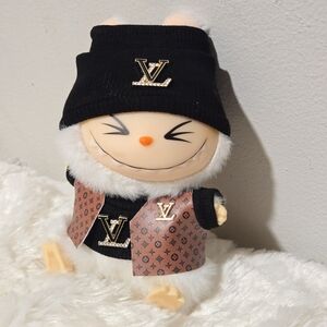 Labubu Clothing: LV Shirt, Vest, & Hat (Doll Not Included)